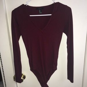 Forever 21 Maroon Bodysuit.
